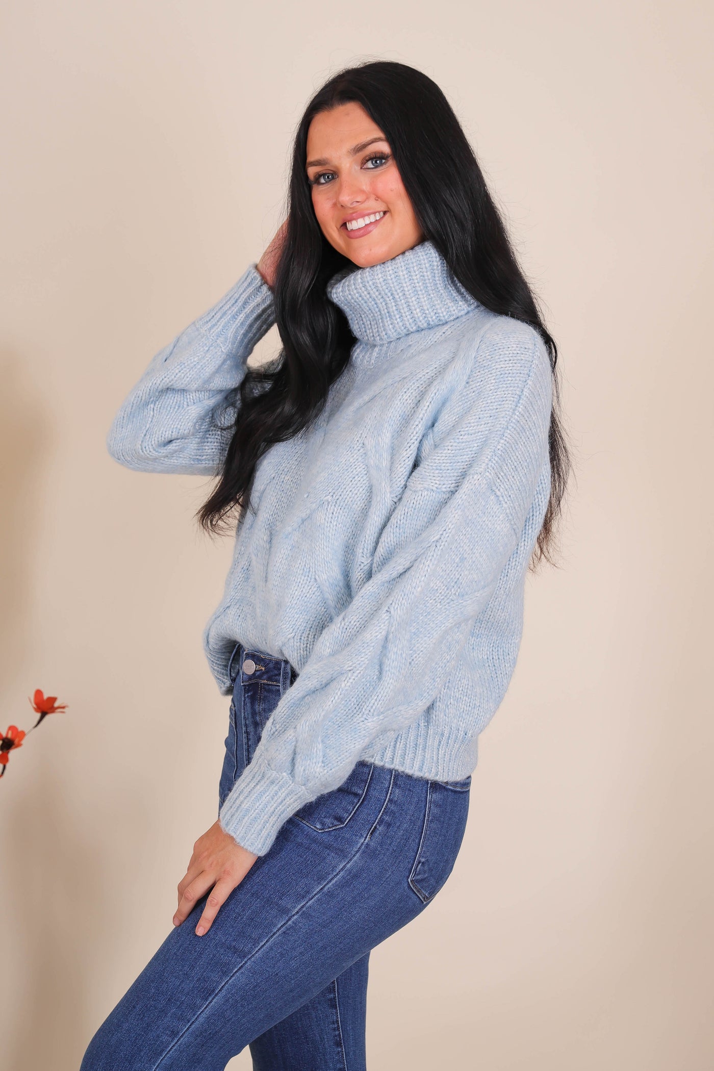 Cozy Cable Knit Sweater- Women's Chunky Oversized Sweater- She + Sky Sweaters