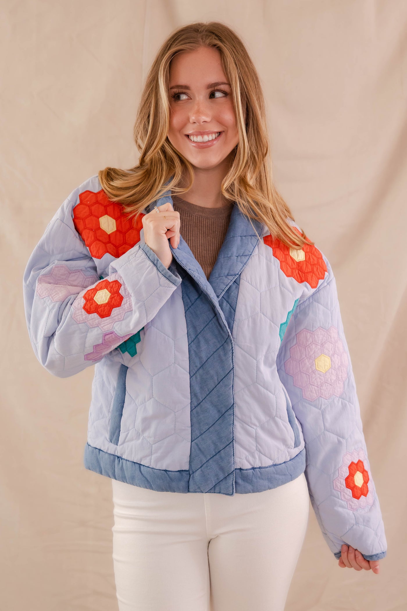 Patchwork Quilt Jacket- Women's Vintage Inspired Coat- Colorful Patchwork Quilt Jacket