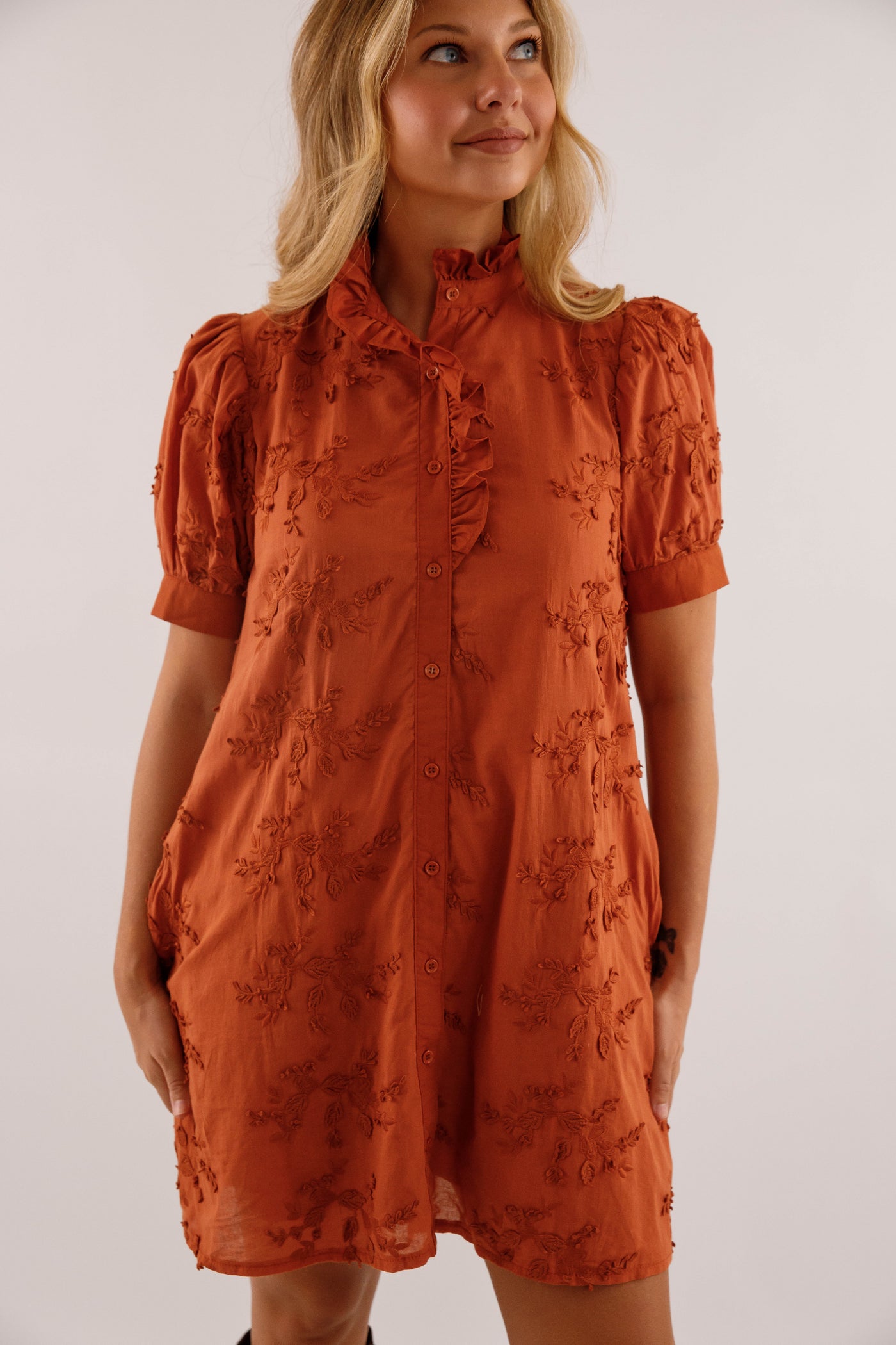 A Nice Introduction Dress-Rust