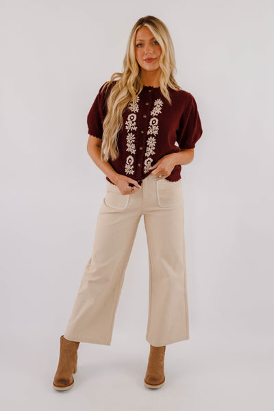 Women's Cotton Denim Wide Leg Jeans- Cute Jeans for Women- Entro Pants