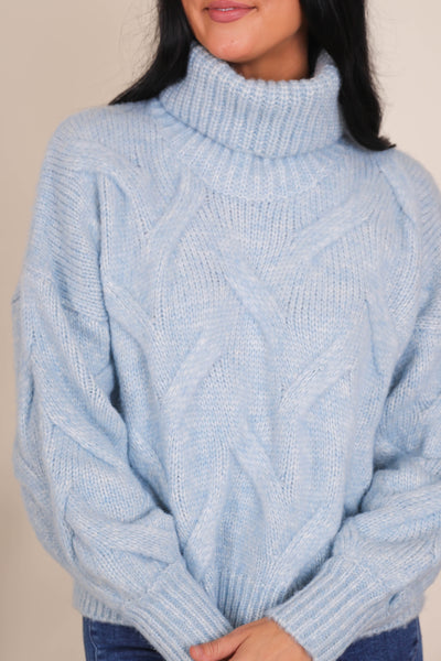Cozy Cable Knit Sweater- Women's Chunky Oversized Sweater- She + Sky Sweaters