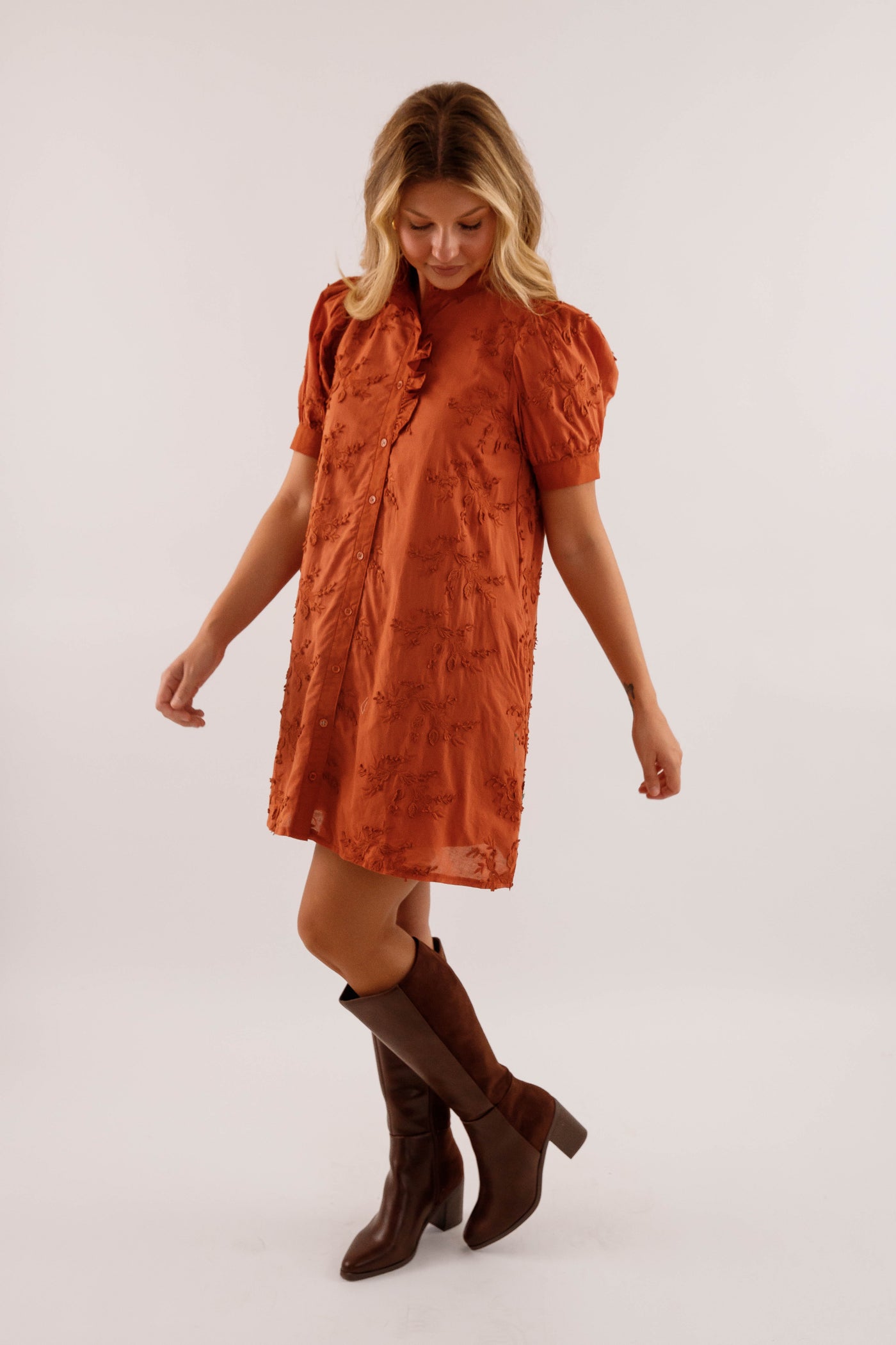 A Nice Introduction Dress-Rust