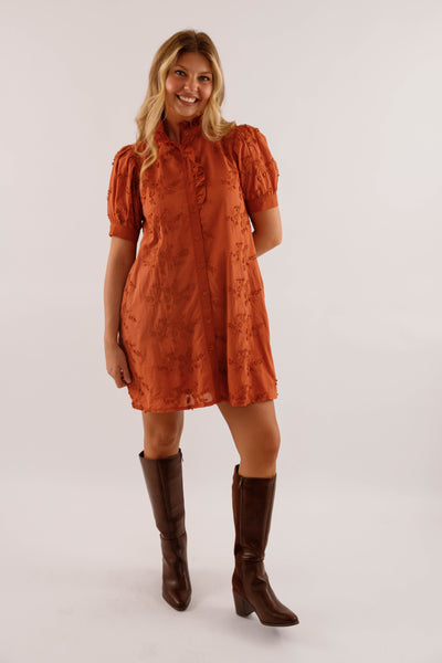 A Nice Introduction Dress-Rust