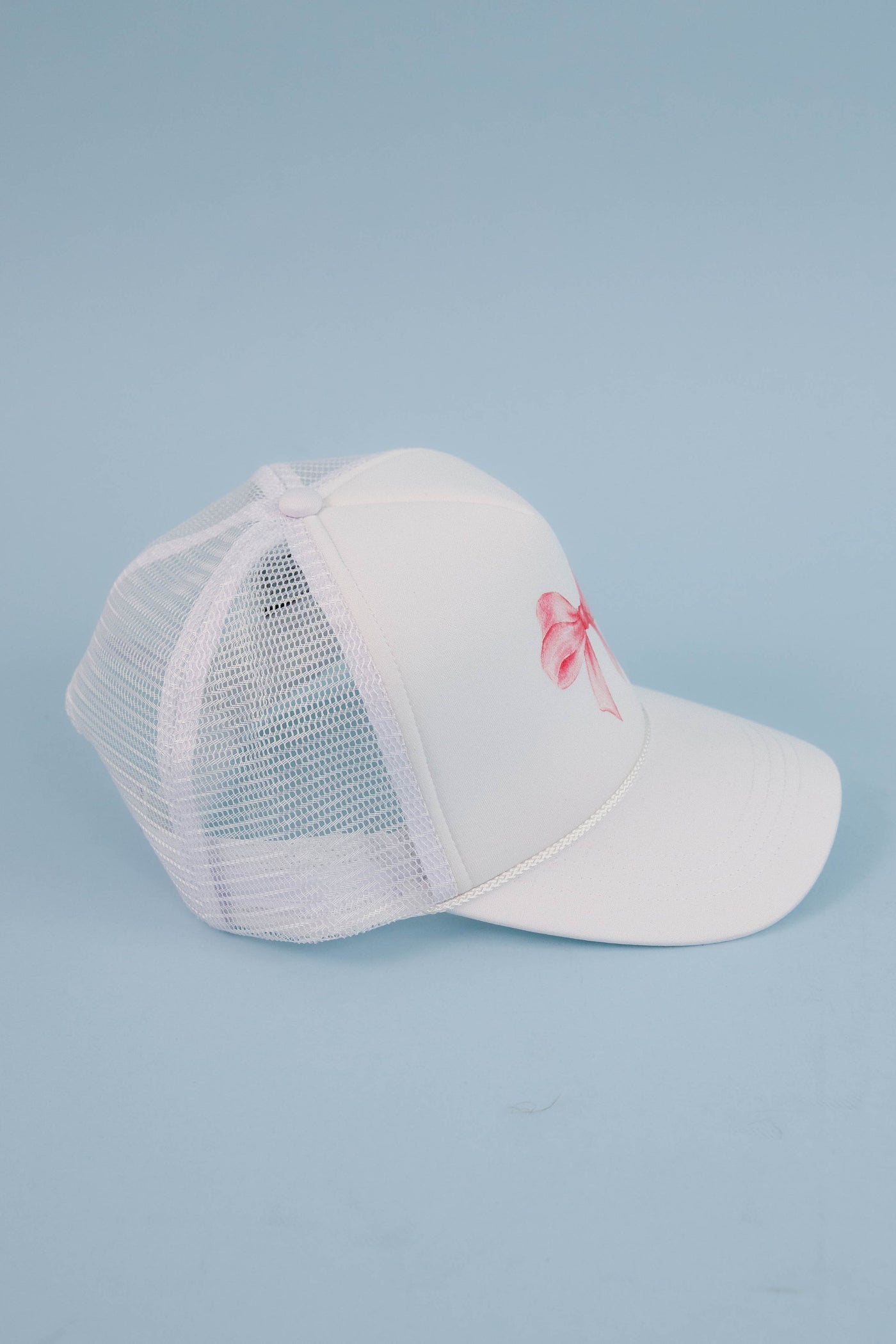 Bow Trucker Hat-White