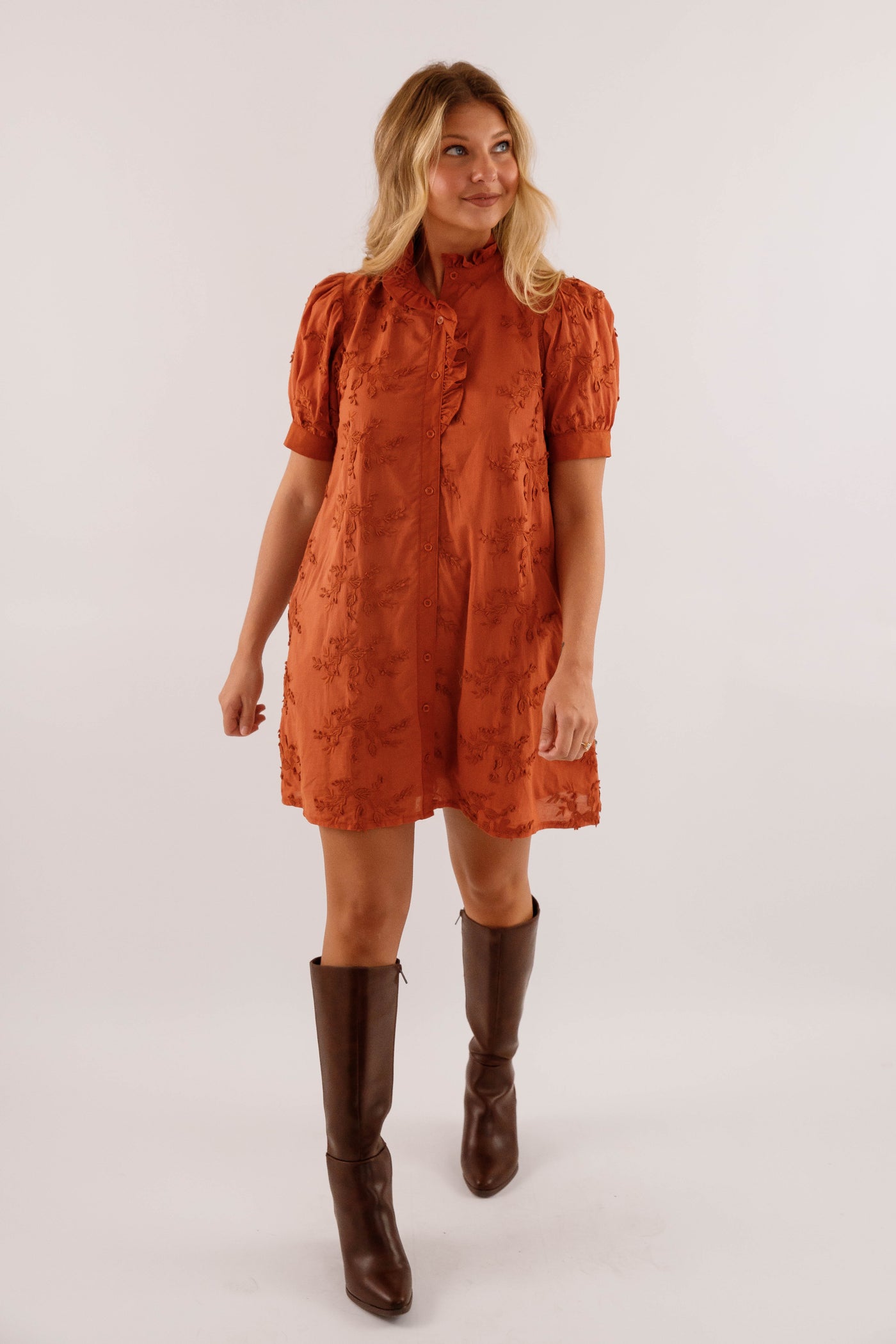 A Nice Introduction Dress-Rust