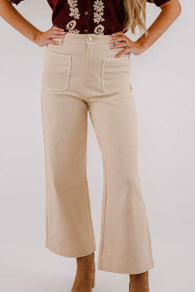 Women's Cotton Denim Wide Leg Jeans- Cute Jeans for Women- Entro Pants