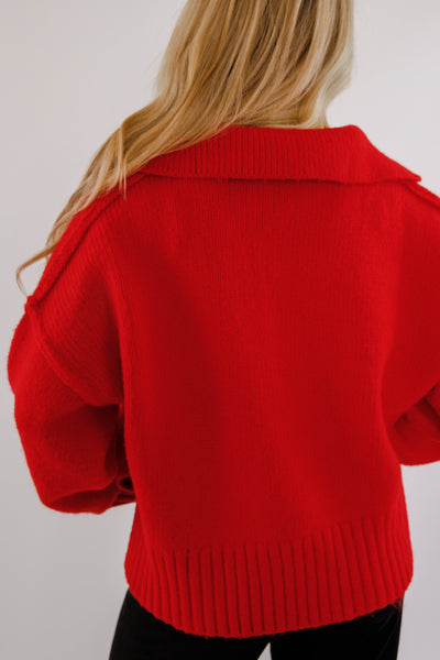 On The Other Side Sweater-Red
