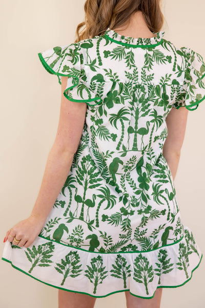 Women's Mini Shift Dress- Women's Tropical Print Dress- SugarLips Dresses