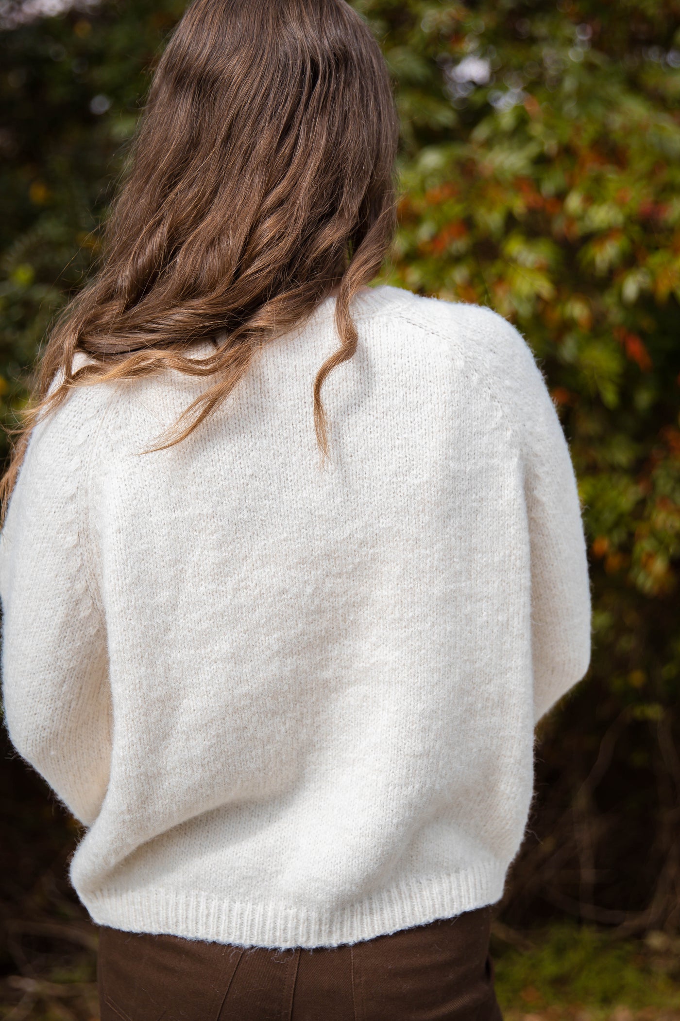 Cherry Embroidered Sweater- Lightweight Fall Sweater- Women's Cozy Sweaters