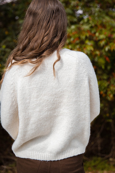 Cherry Embroidered Sweater- Lightweight Fall Sweater- Women's Cozy Sweaters