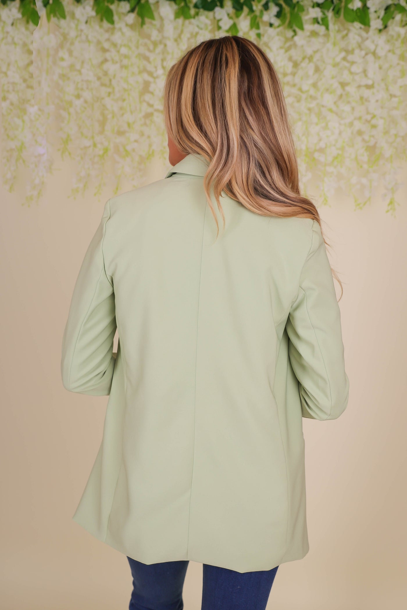 Women's Green Blazer- Fun Green Blazer- Trendy Women's Blazer- Love Tree Blazer