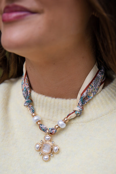 Runaway With Me Bandana Charm Necklace