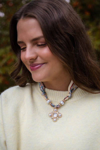 Runaway With Me Bandana Charm Necklace