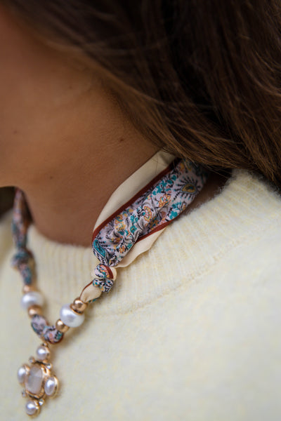 Runaway With Me Bandana Charm Necklace