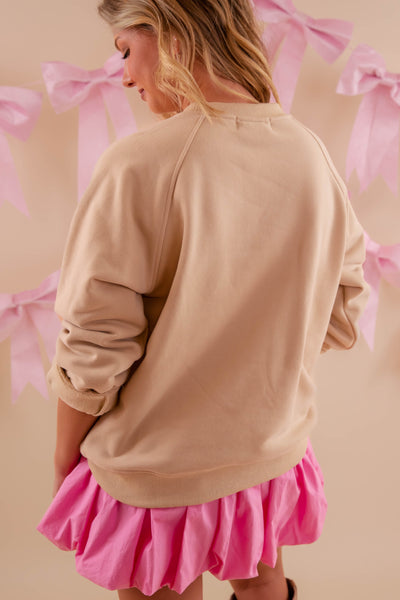 Embroidered Tini Time Pullover- Embroidered Martini Sweatshirt