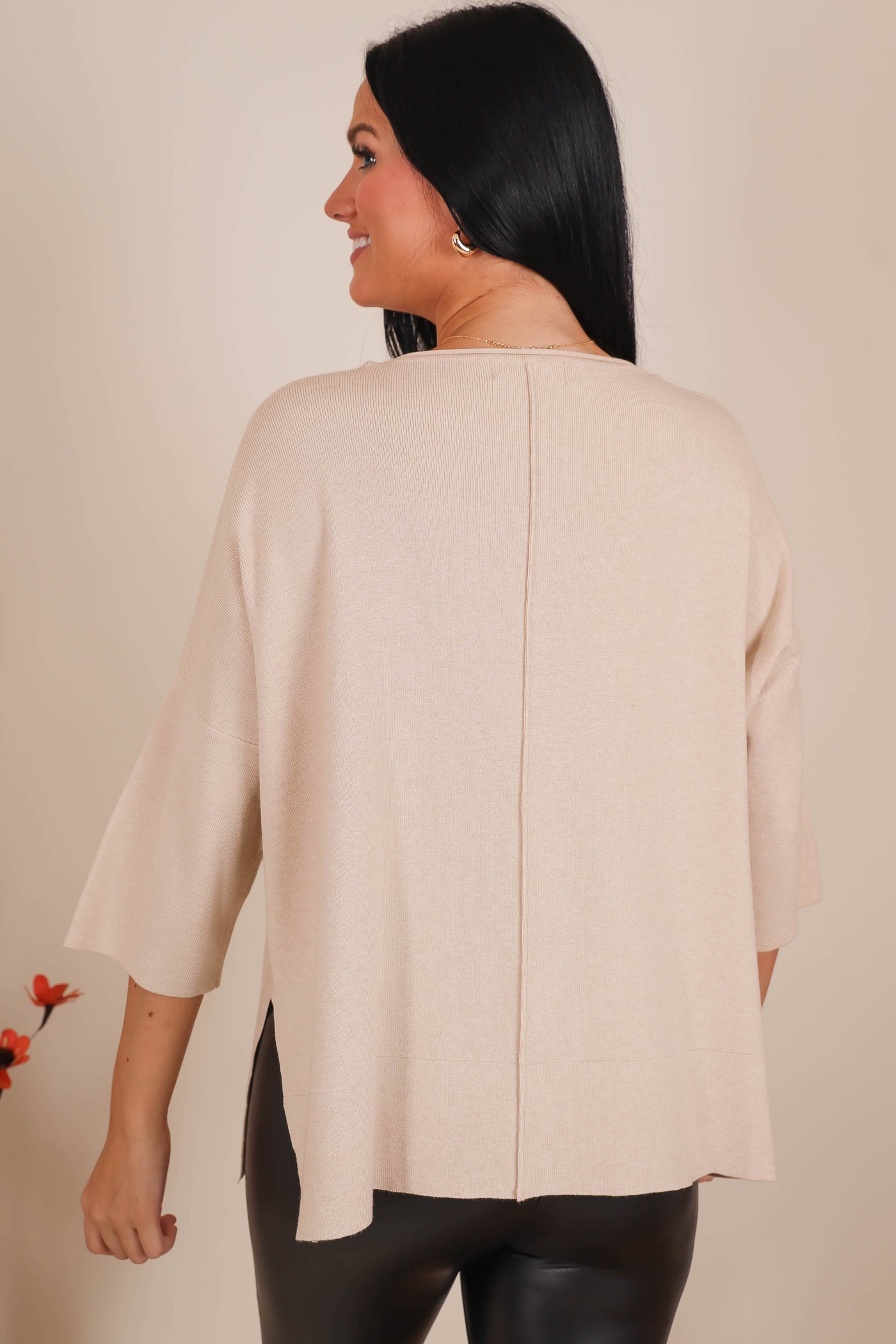 Women's Relaxed Fit Sweater- Women's Buttery Soft Sweater- Women's Oatmeal Oversized Sweater