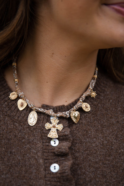Good Luck, Babe Bandana Charm Necklace