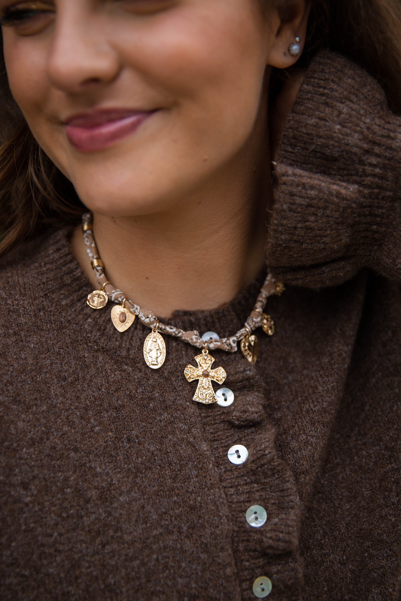 Good Luck, Babe Bandana Charm Necklace