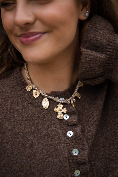 Good Luck, Babe Bandana Charm Necklace