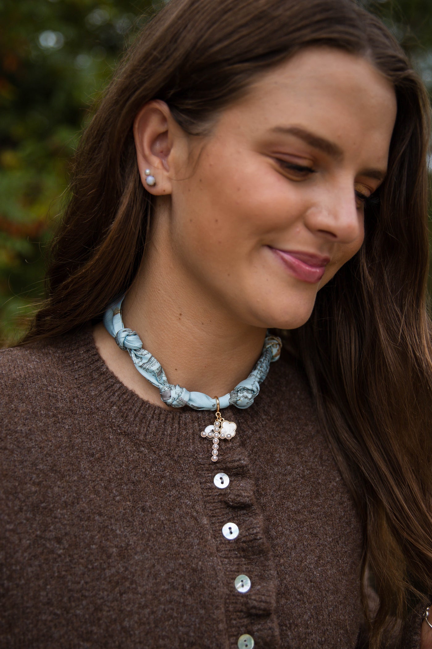 Knot My Type Bandana Charm Necklace