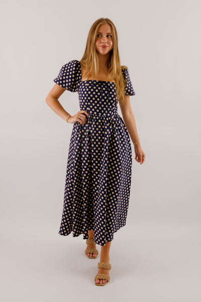 Paris In the Fall Midi Dress