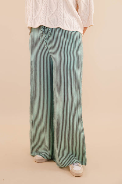 Light Weight Striped Pants- Comfortable Travel Pants- Work Appropriate Pants- Promesa Striped Pants