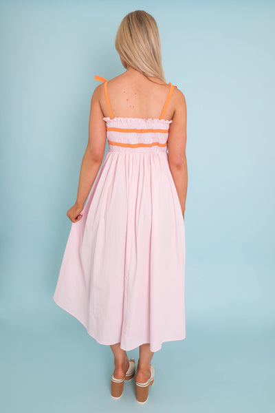 Pink Bow Maxi Dress- Women's Pink Bow Dress- Umgee Pink Dress