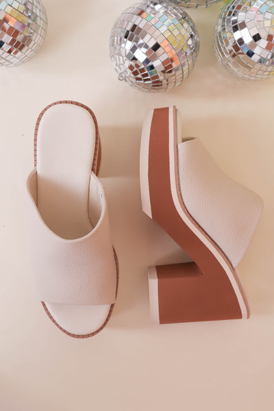 Ivory Platform Heel- Women's Platform Sandals- Designer Inspired Heels