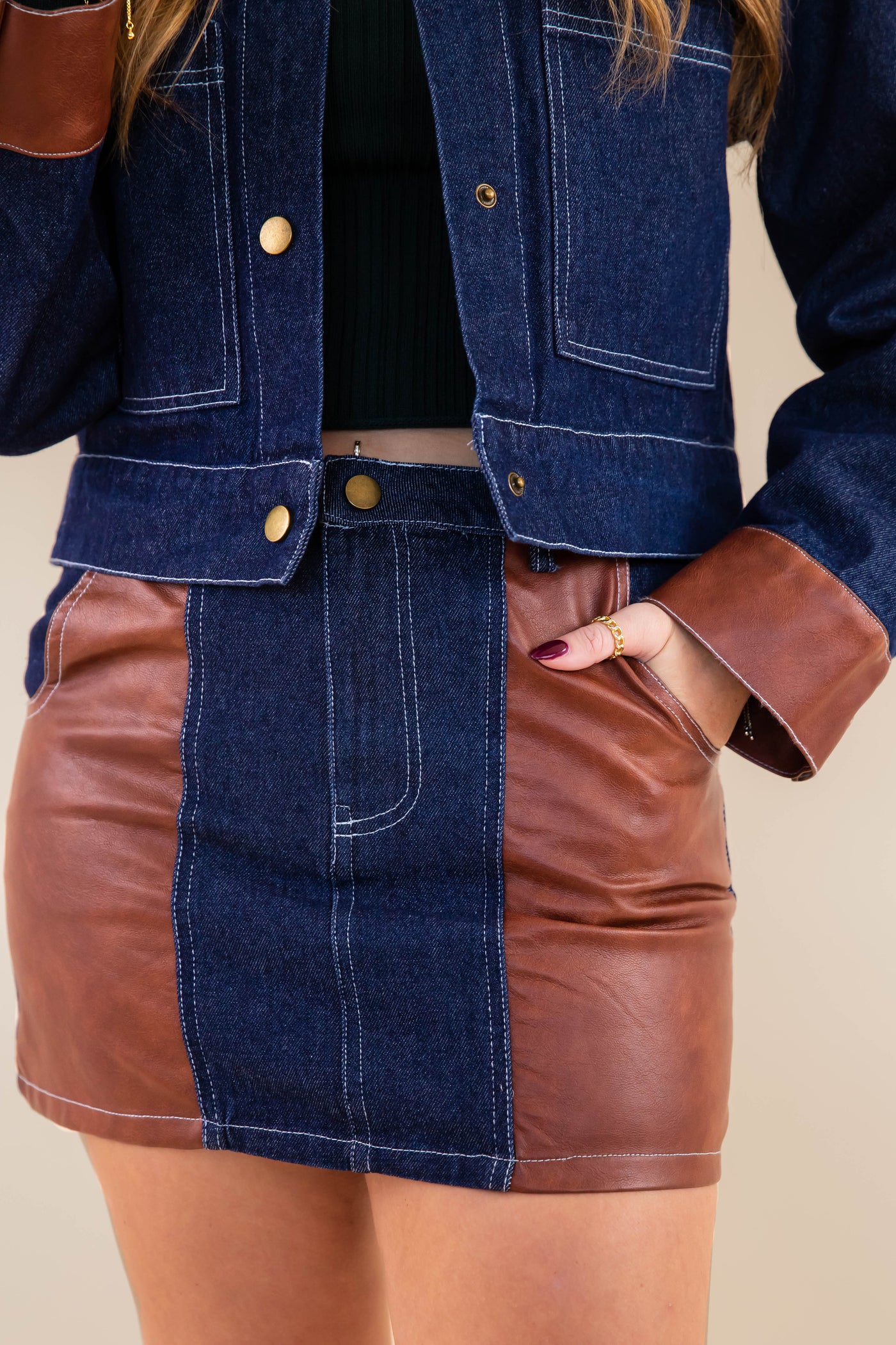 What I Came For Denim Mini Skirt