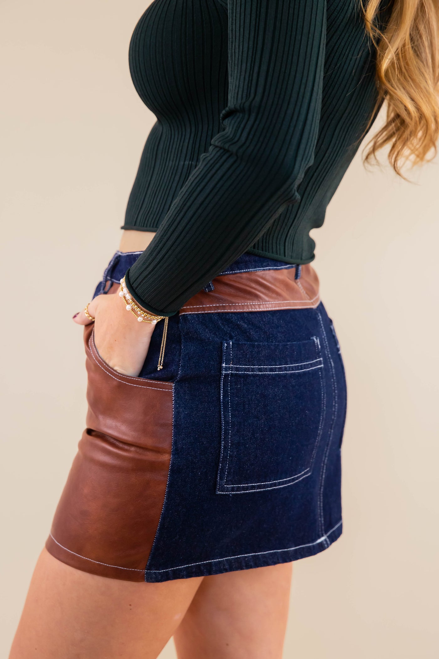 What I Came For Denim Mini Skirt