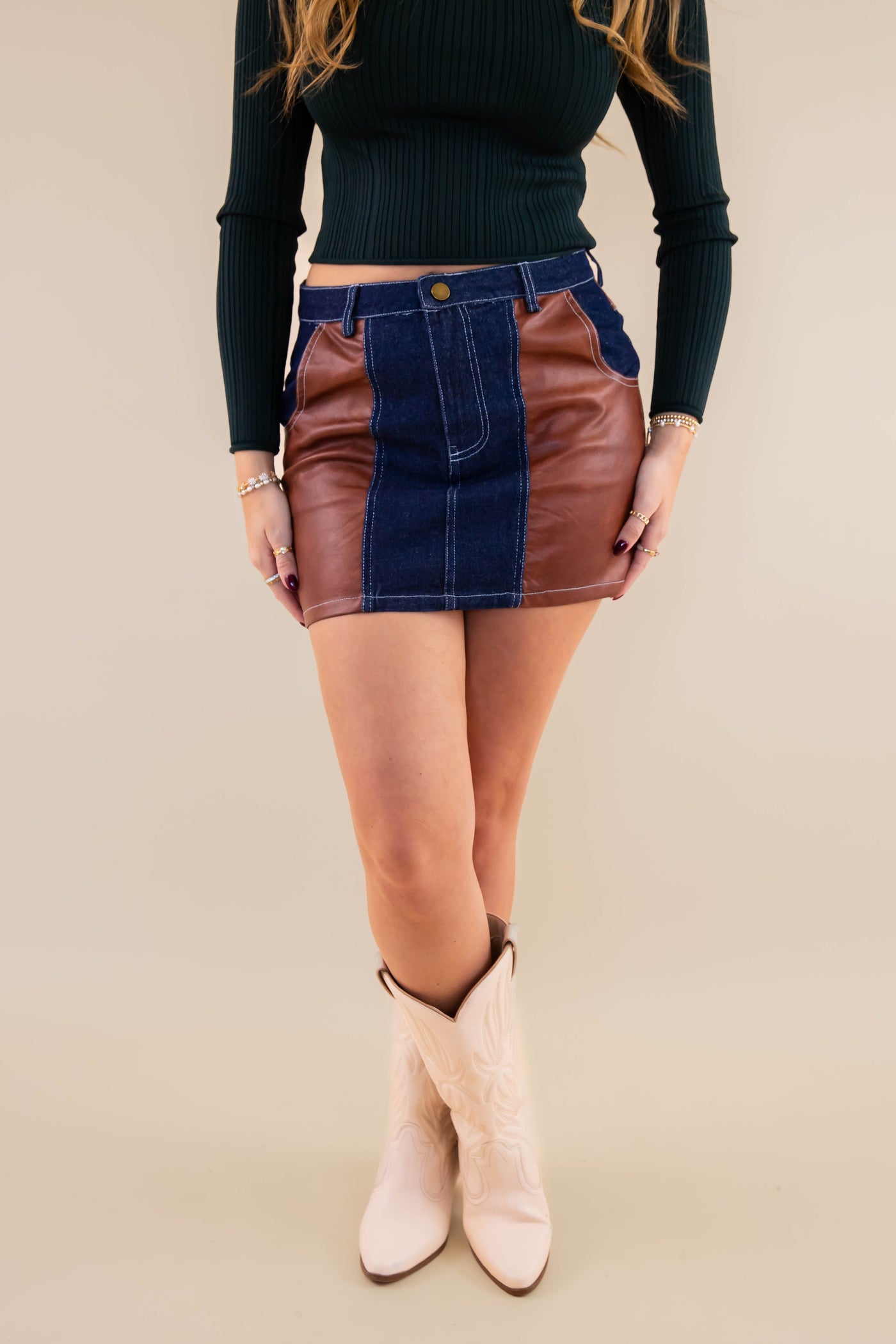 What I Came For Denim Mini Skirt