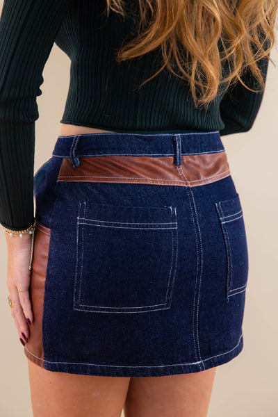 What I Came For Denim Mini Skirt