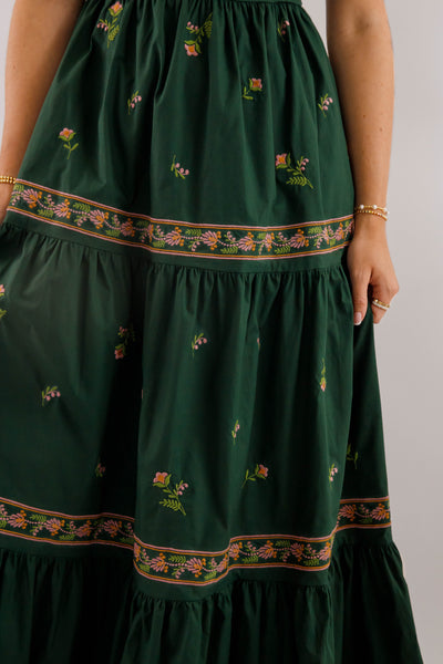 A Feeling of Gratitude Maxi Dress-Hunter Green