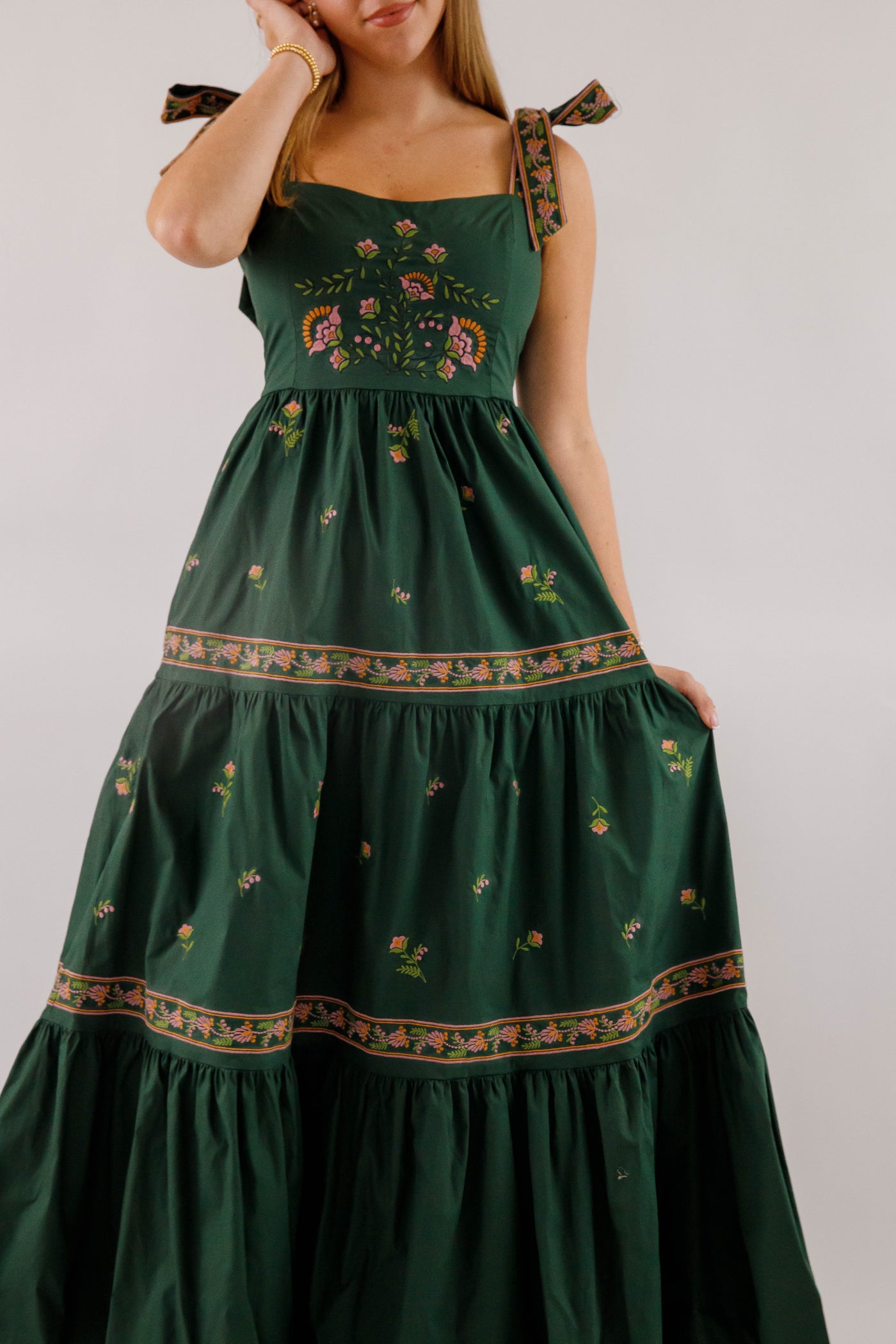 A Feeling of Gratitude Maxi Dress-Hunter Green