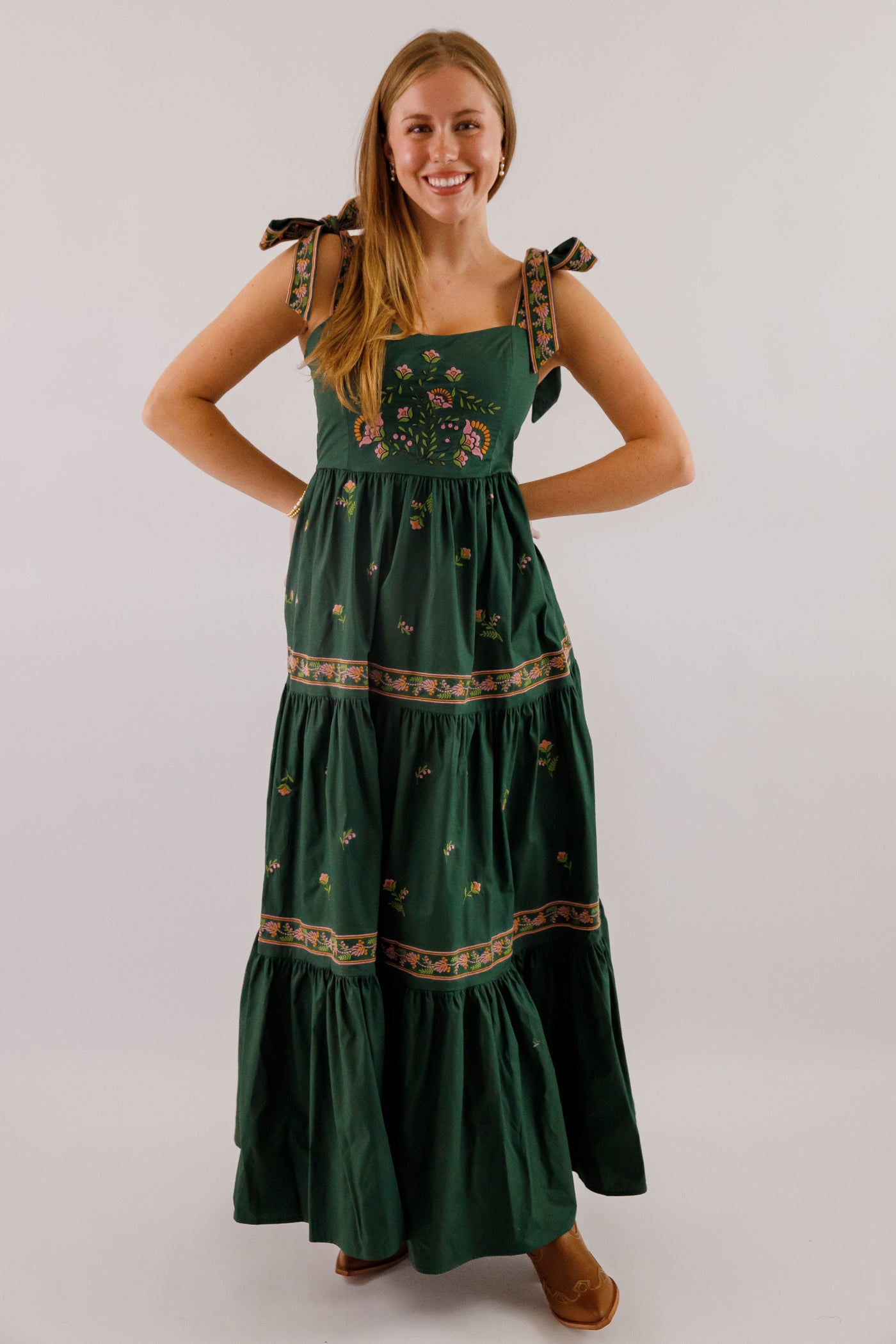 A Feeling of Gratitude Maxi Dress-Hunter Green