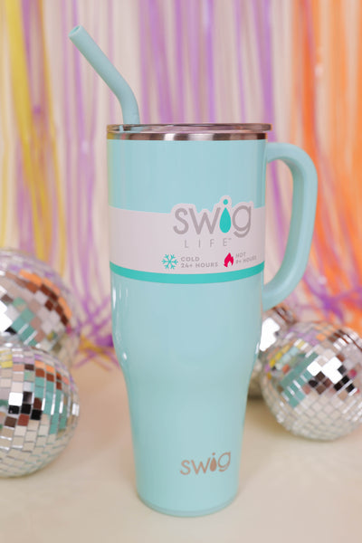SWIG 40oz Mega Mug- Aqua 40oz Cup With Handle- Stanley Dupe Cup