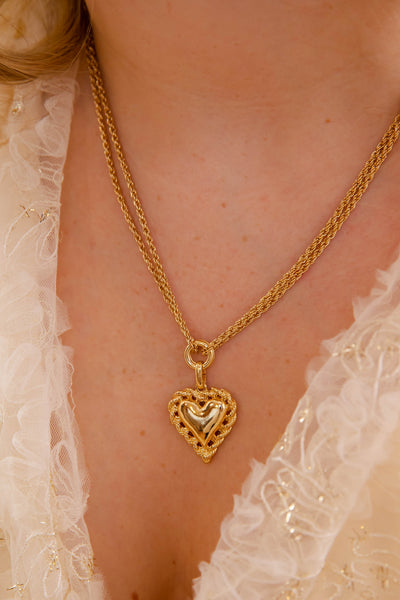 Women's Gold Heart Chain Locket- Women's Affordable Jewelry