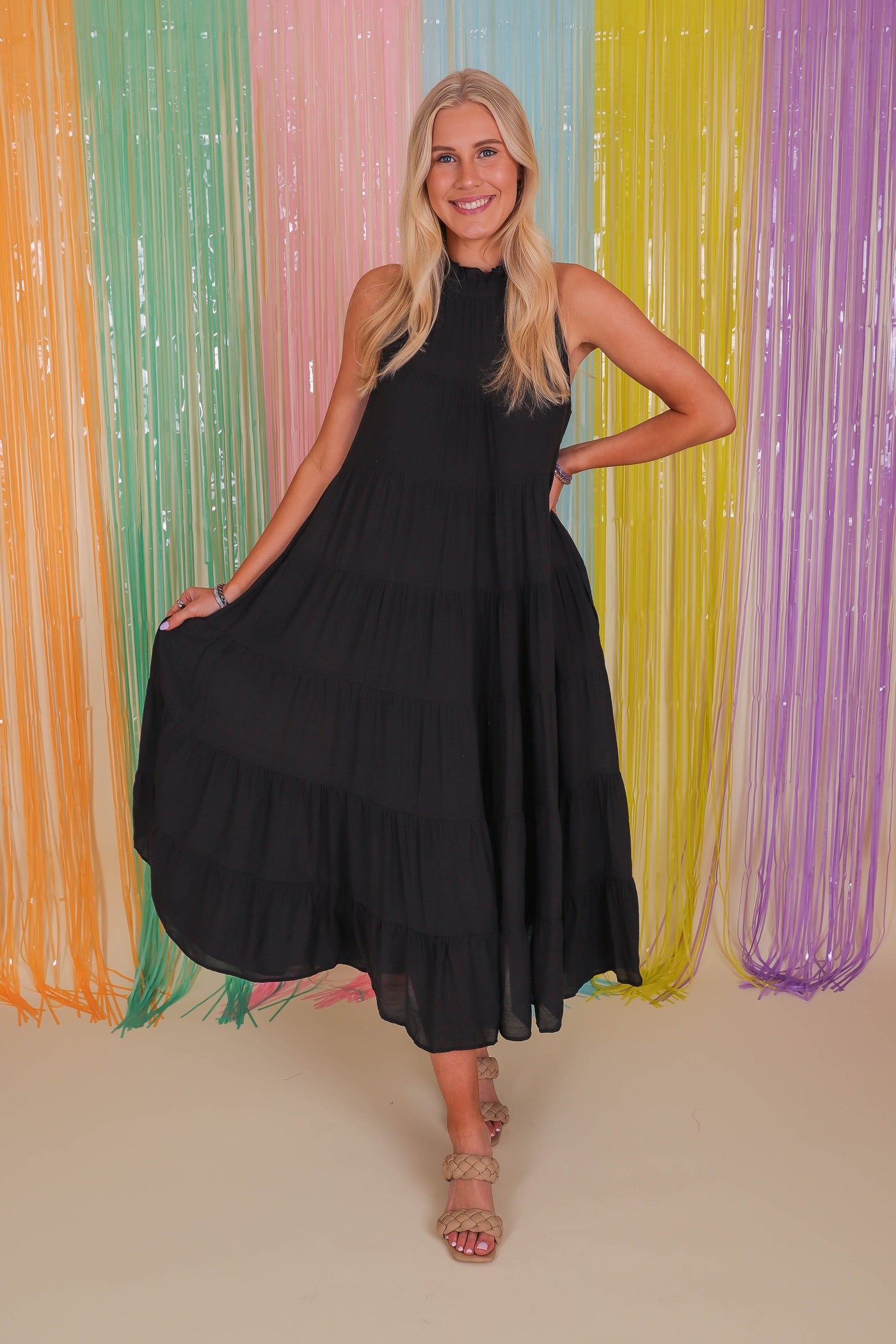 Setting Sail Maxi Dress-Black