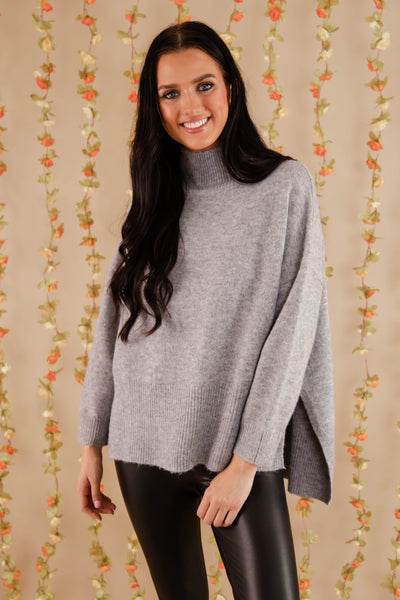 Cozy Activities Sweater-Grey