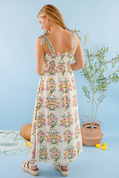 Bila77 Maxi Dress- Women's Floral Print Dress- Cotton Dresses for Women