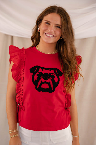 UGA Game day Top - Go Dawgs Top - Why Dress Game day Top