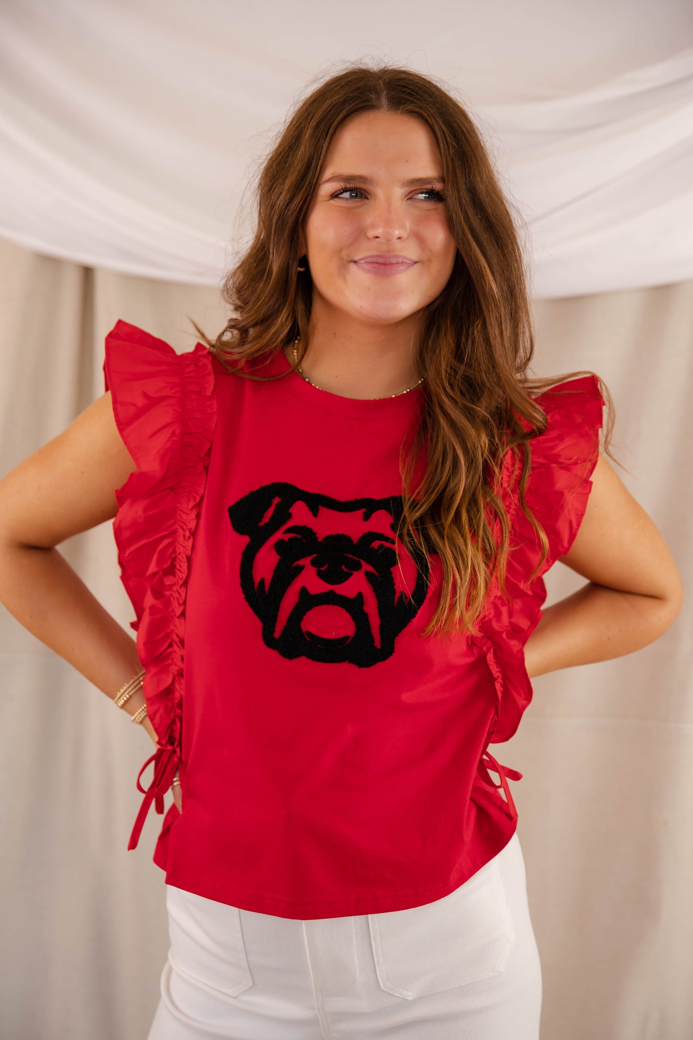 UGA Game day Top - Go Dawgs Top - Why Dress Game day Top