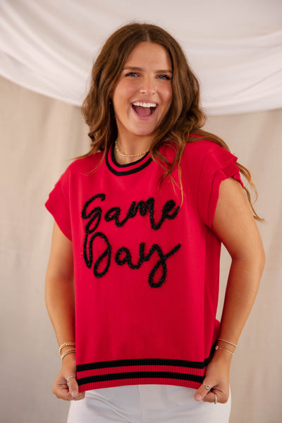 Game Day Top - Tensile Game Day Sweater- UGA Game Day- Why Dress Game Day Top