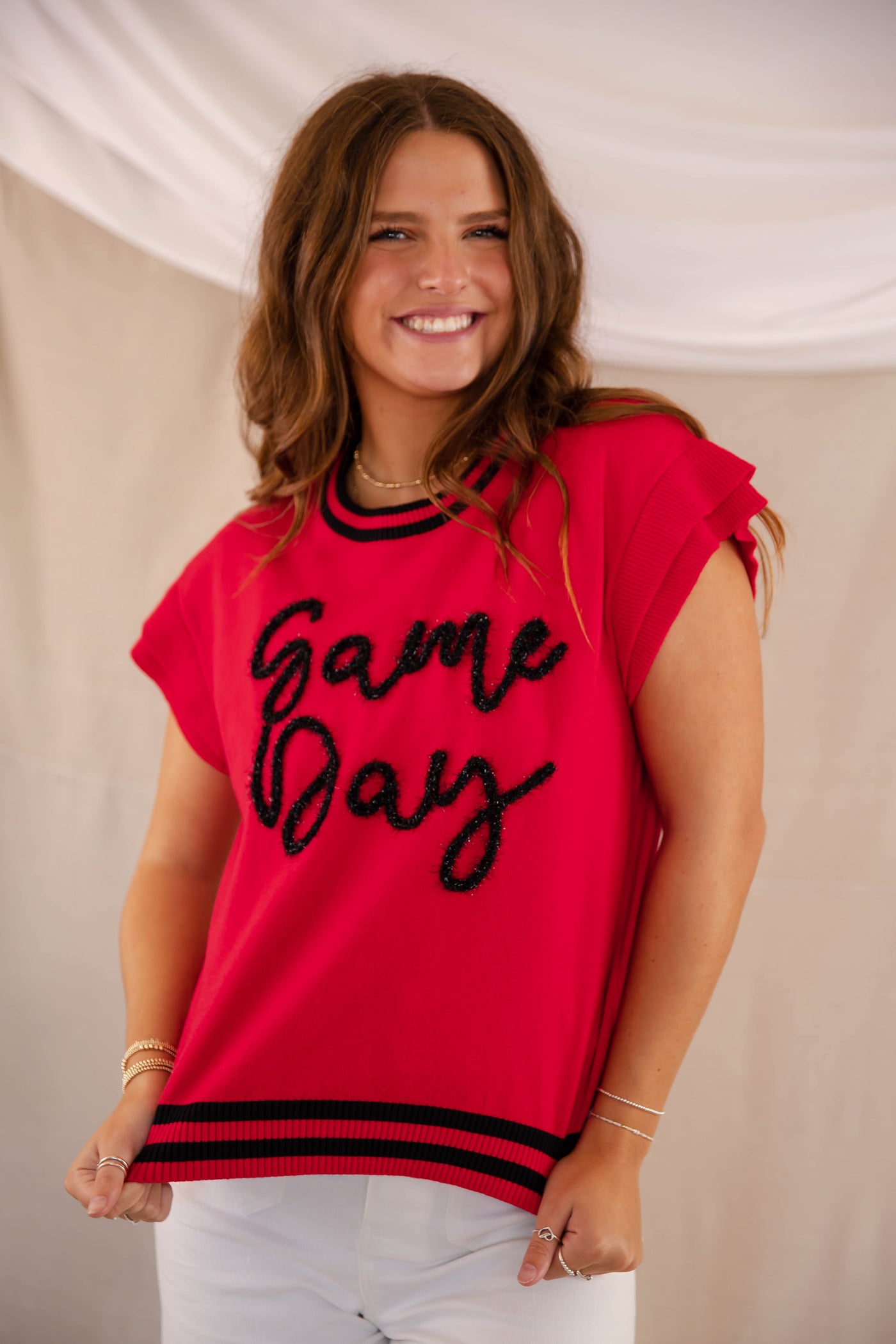 Game Day Top - Tensile Game Day Sweater- UGA Game Day- Why Dress Game Day Top