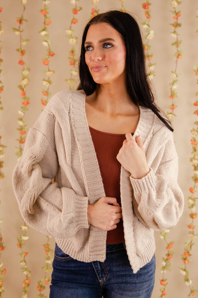 Oversized Knit Cardigan For Women- Women's Relaxed Fit Cardigan- Knitted Tops for Women