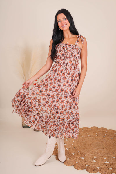 Women's Printed Maxi Dress- Beautiful Print Maxi Dress- Women's Nice Long Dresses