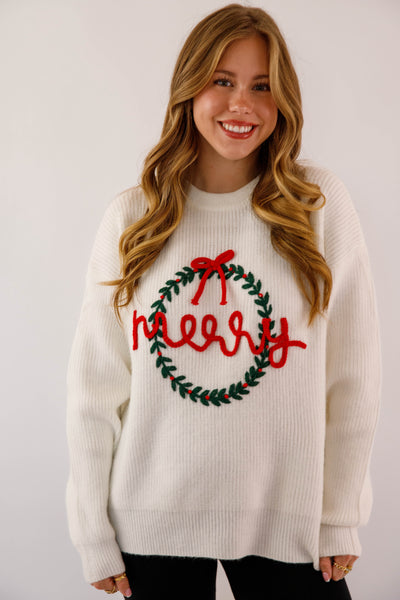 Merry Wreath Sweater