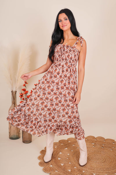 Women's Printed Maxi Dress- Beautiful Print Maxi Dress- Women's Nice Long Dresses