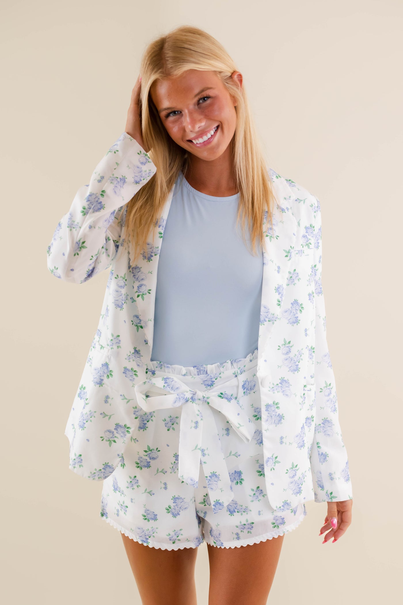 Floral Blue Blazer- Blue TCEC Blazer- LoveShack Blazer