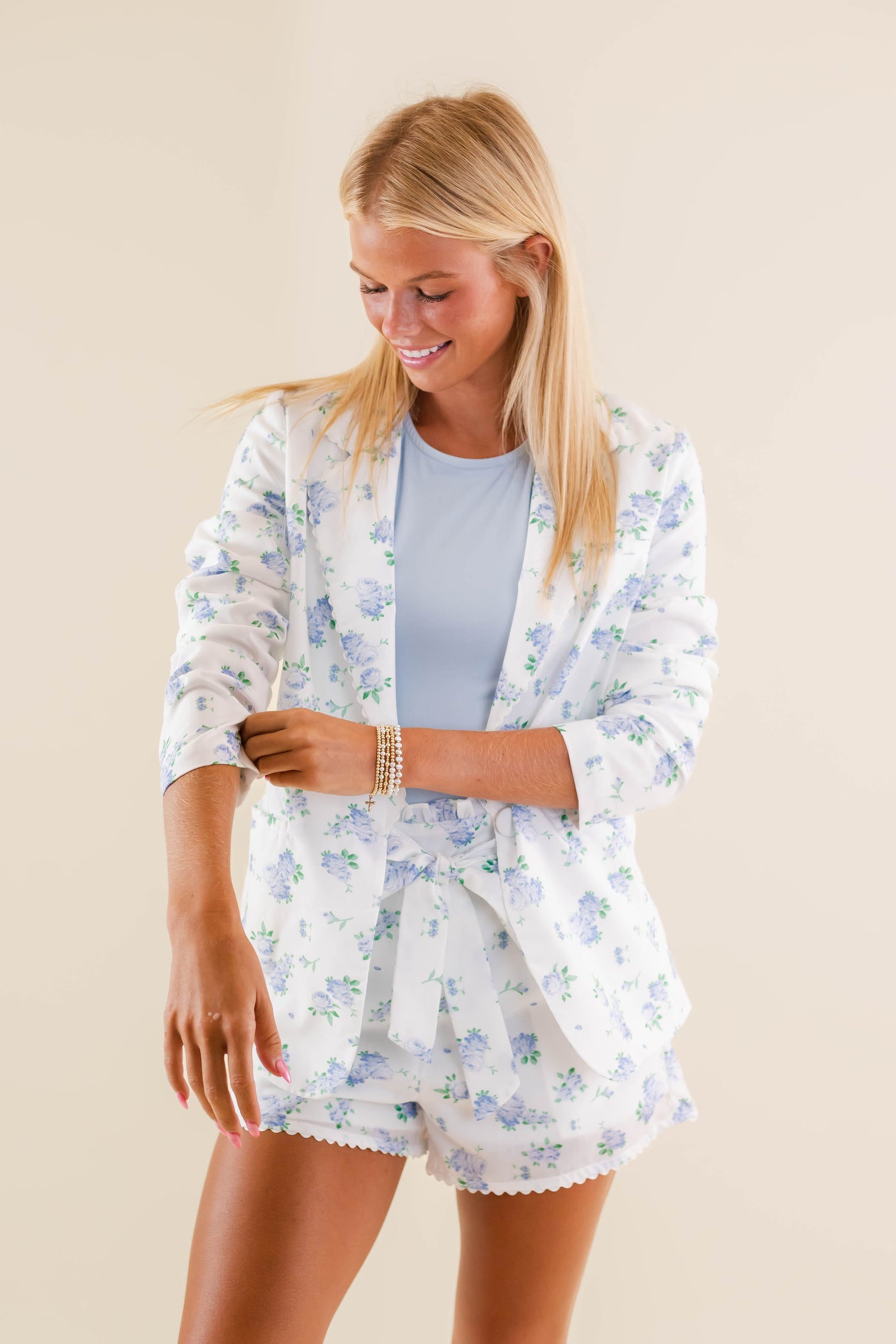 Floral Blue Blazer- Blue TCEC Blazer- LoveShack Blazer